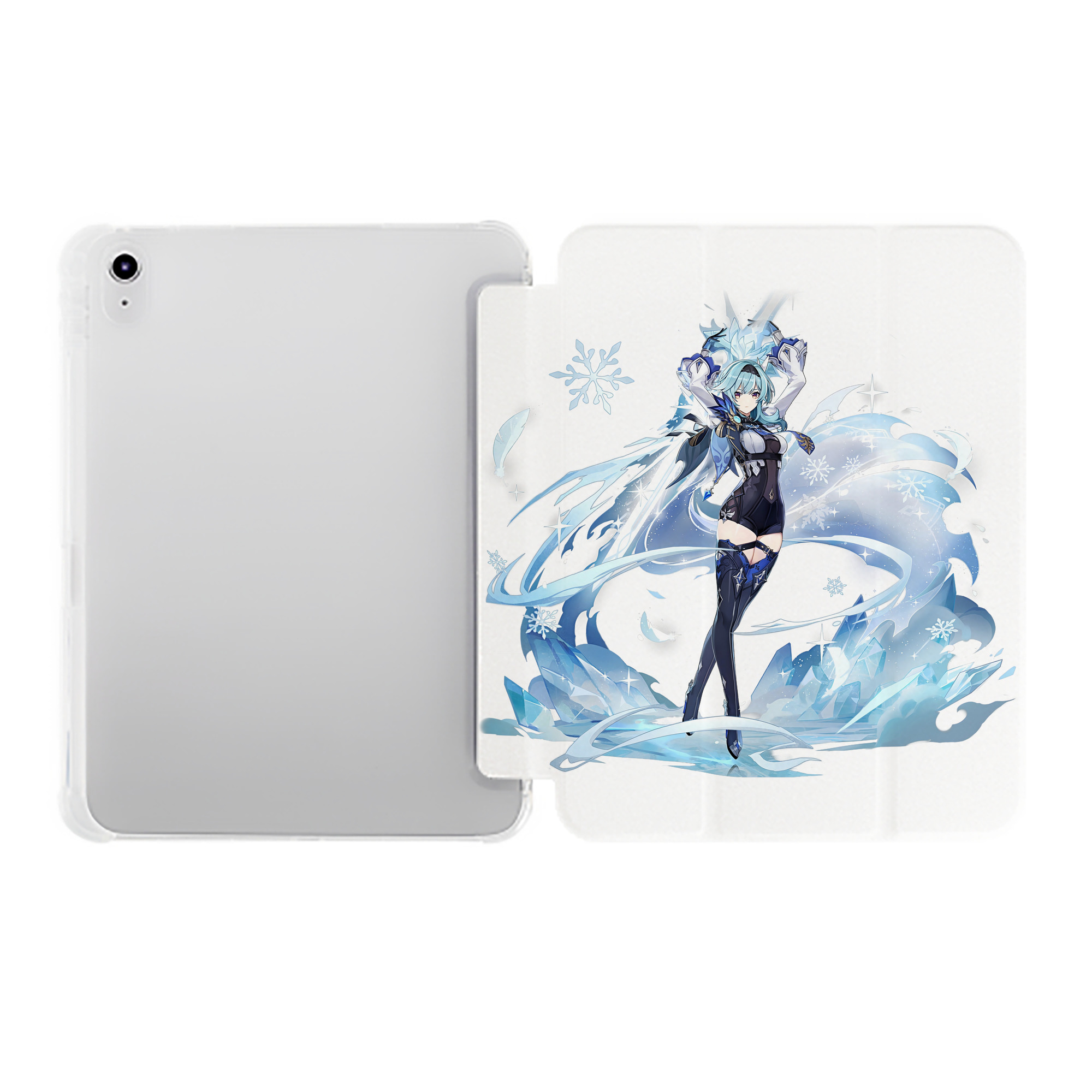 げんし神 优菈 ゆうら genshin Yūra IPad ケース ペン収納付き 三つ折りスタンド PUレザー×シリコン 対応機種9.5/10.5/10.9インチ